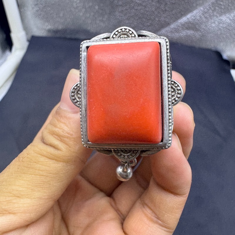 Vintage Collectible Bells - خاتم إبهام قابل للتعديل من الفضة