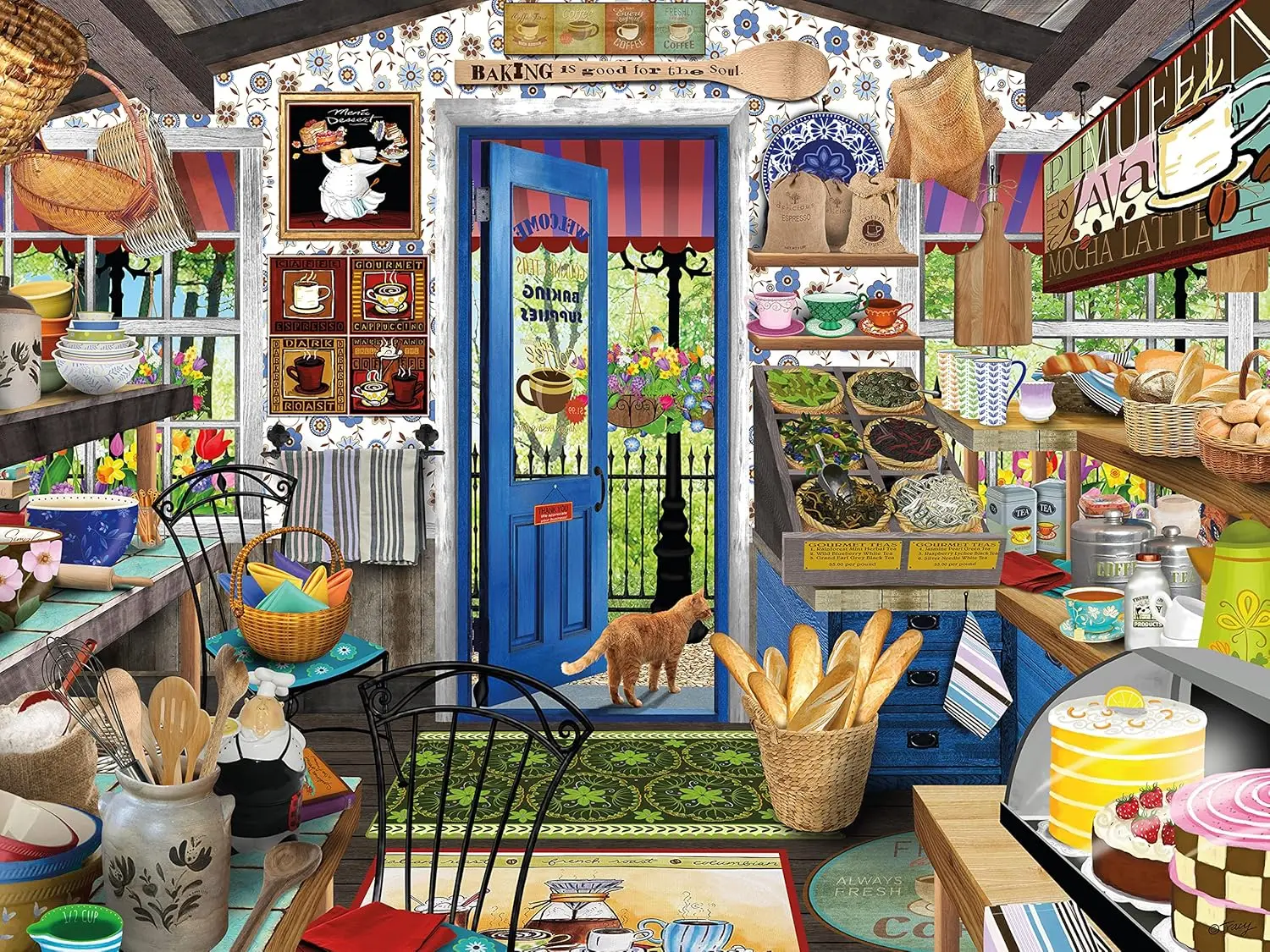Vintage Collectible Shop - لغز خشبي على شكل محل مخبوزات