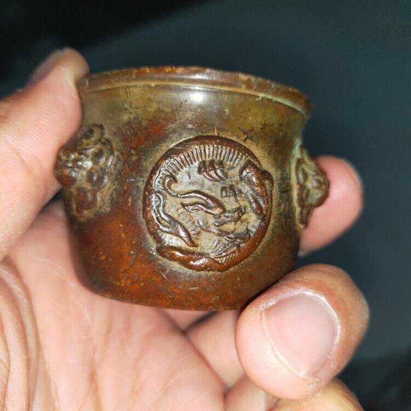 Vintage Collectible Ornaments - مبخرة برونزية عتيقة ، مجموعة الأشياء