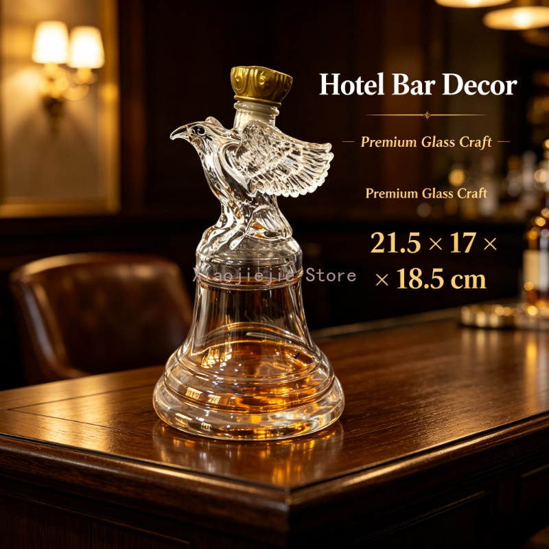 Vintage Collectible Bells - زجاجة مشروبات كحولية زجاجية عتيقة بتصميم