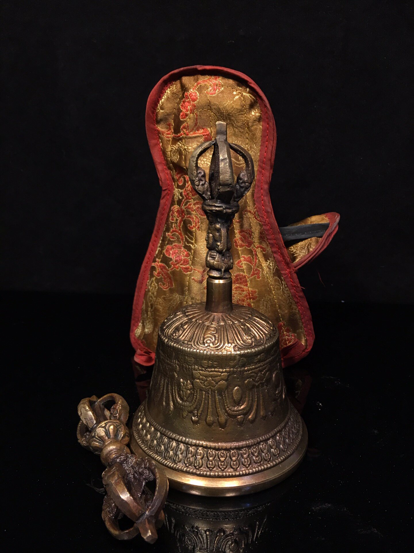 Vintage Collectible Bells - مجموعة جرس فاجرا ودورجي من النحاس