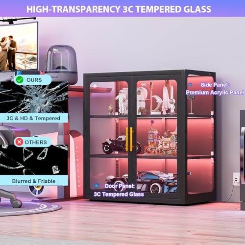 خزانة عرض بأبواب زجاجية وإضاءة - مراجعة Collectible & Vintage Dolls For Wedding وسعره