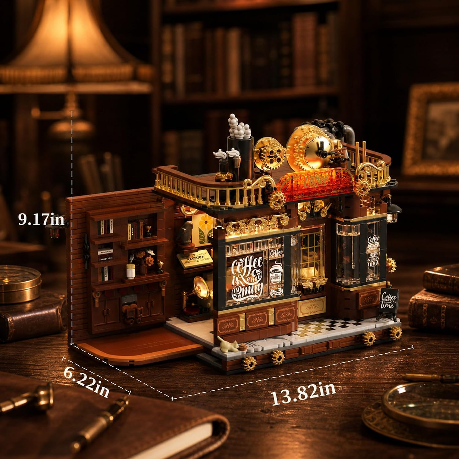 1606 قطعة من مجموعة بناء مقهى  - مراجعة Vintage Collectible Shop وسعره