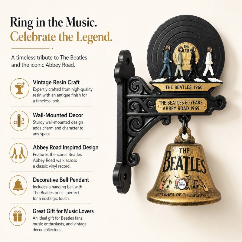 جرس حائط بتصميم ألبوم فينيل ري - مراجعة Vintage Collectible Bells وسعره