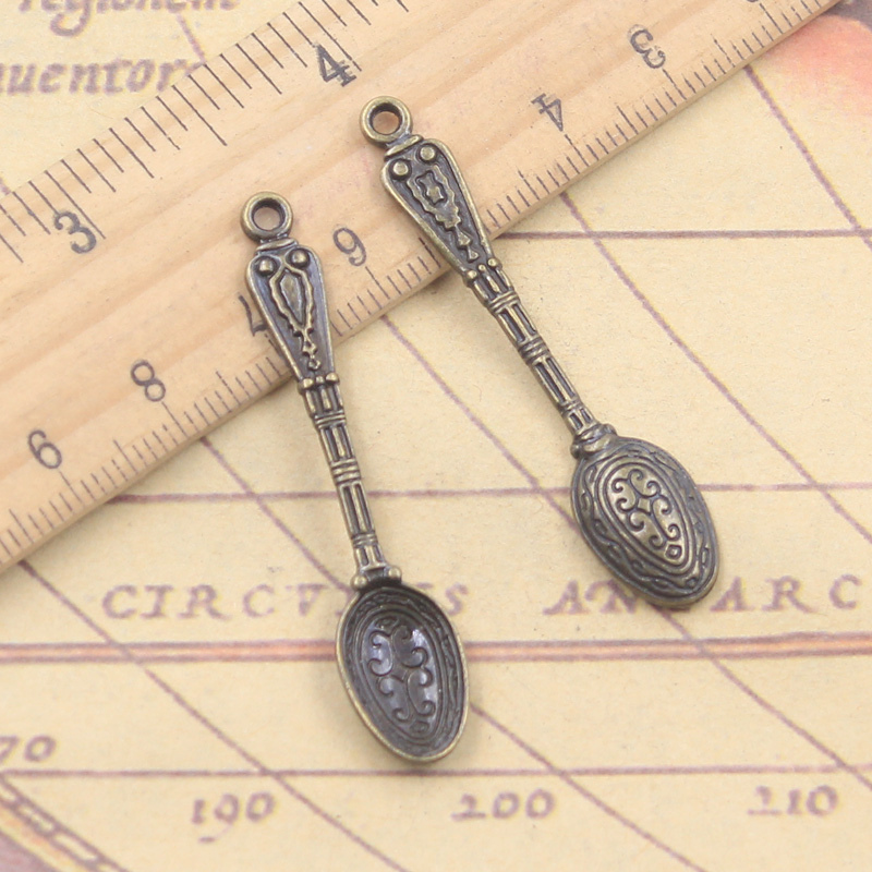 10 قطع سحر نمط ملعقة 48x10 ملل - مراجعة Vintage Collectible Spoons وسعره